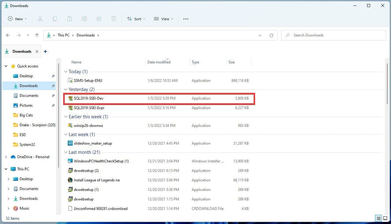 Win11系统下载安装SQL Server 2021开发者版