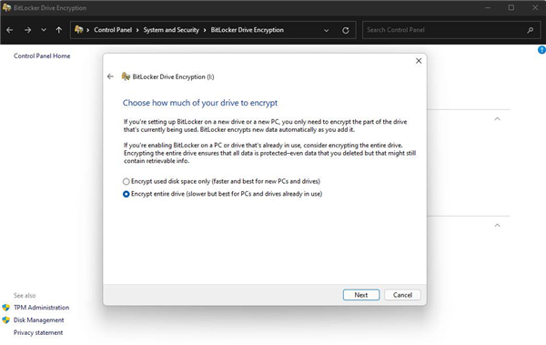硬盘怎么加密？Win11系统快速加密硬盘的方法