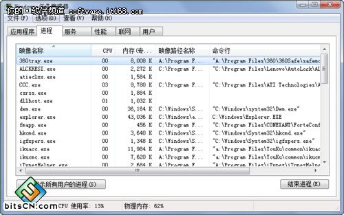 确保使用安全 查看Windows7进程路径