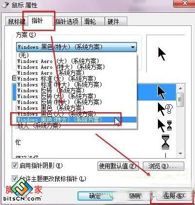 怎么更改Win7系统鼠标指针样式