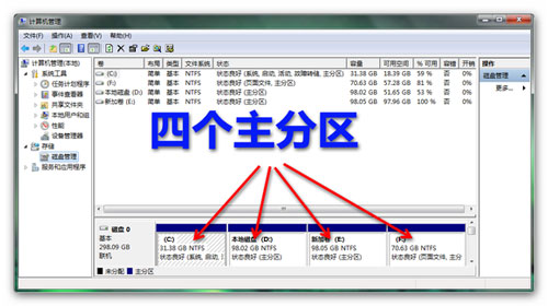 Win7分区失败提示不支持动态磁盘的解决方法