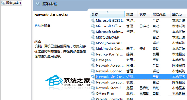  Windows7启动后网络图标不停转圈的解决方法